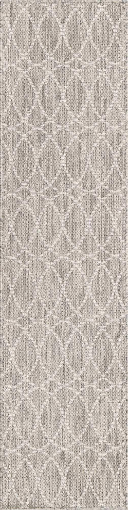 Unique Loom Charcoal Outdoor Trellis Runner - Elegant Design, Weather-resistant, Perfect For Patios & Walkways Gray  3168280-unique-loom