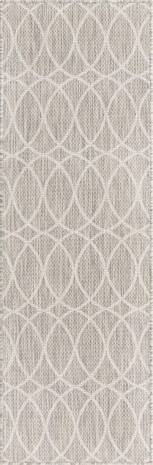 Unique Loom Charcoal Outdoor Trellis Runner - Elegant Design, Weather-resistant, Perfect For Patios & Walkways Gray  3168281-unique-loom