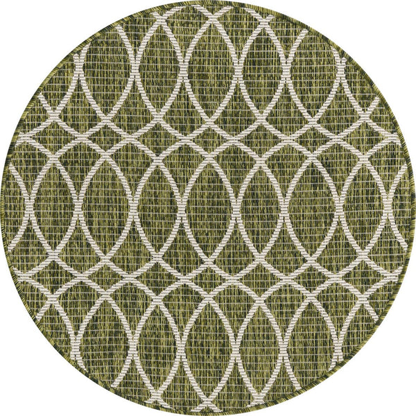 Unique Loom Charcoal Outdoor Trellis Runner - Elegant Design, Weather-resistant, Perfect For Patios & Walkways Green  3168288-unique-loom