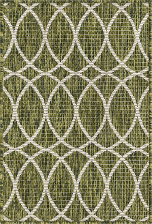 Unique Loom Charcoal Outdoor Trellis Runner - Elegant Design, Weather-resistant, Perfect For Patios & Walkways Green  3168289-unique-loom