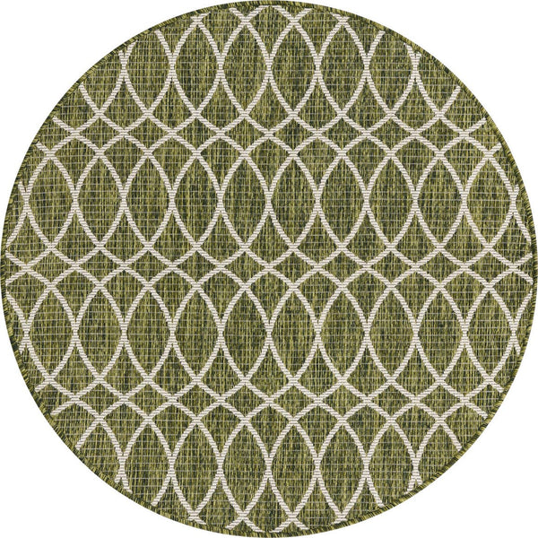 Unique Loom Charcoal Outdoor Trellis Runner - Elegant Design, Weather-resistant, Perfect For Patios & Walkways Green  3168292-unique-loom