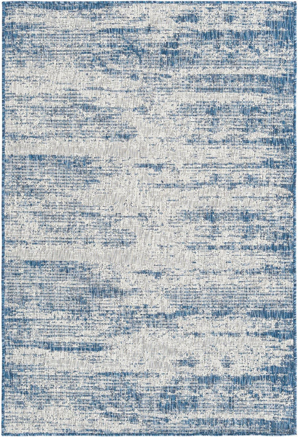 Unique Loom Brown Outdoor Modern Rug - Stylish 3'1" X 5'3" Weather-resistant Design For Patios And Decks Blue  3168330-unique-loom