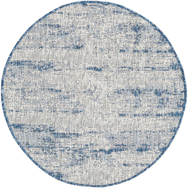 Unique Loom Brown Outdoor Modern Rug - Stylish 3'1" X 5'3" Weather-resistant Design For Patios And Decks Blue  3168332-unique-loom