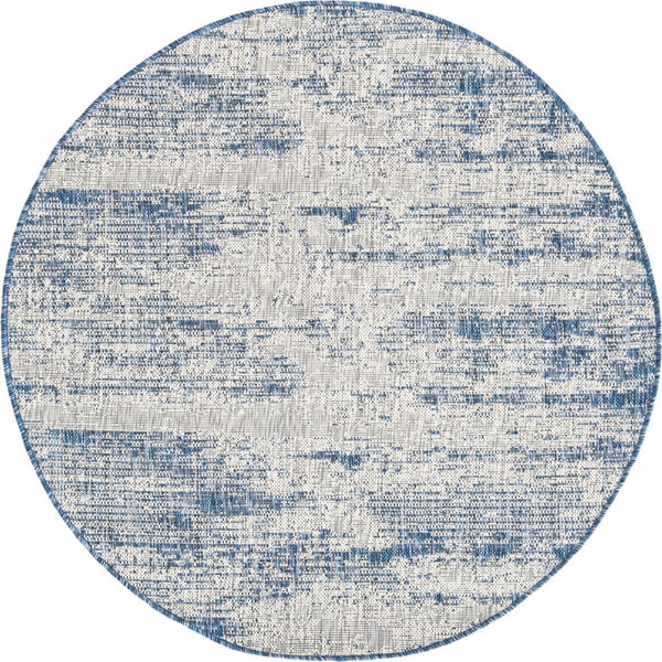 Unique Loom Brown Outdoor Modern Rug - Stylish 3'1" X 5'3" Weather-resistant Design For Patios And Decks Blue  3168336-unique-loom