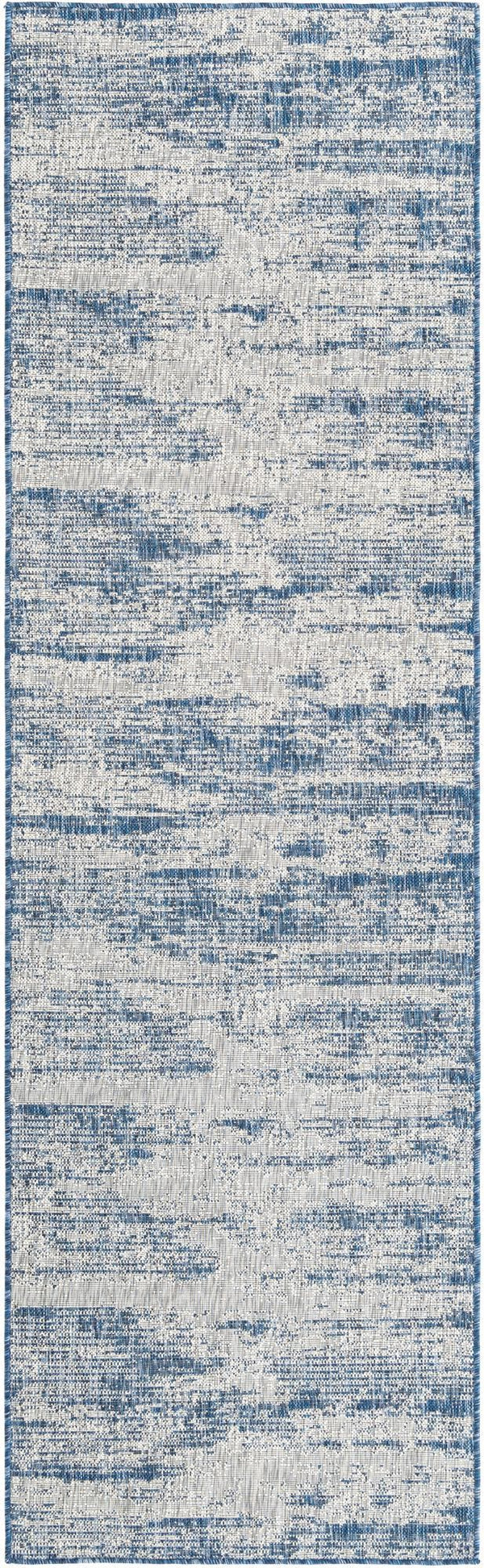Unique Loom Brown Outdoor Modern Rug - Stylish 3'1" X 5'3" Weather-resistant Design For Patios And Decks Blue  3168337-unique-loom