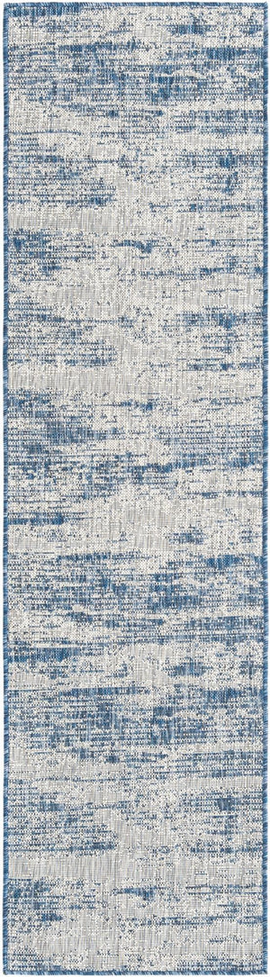 Unique Loom Brown Outdoor Modern Rug - Stylish 3'1" X 5'3" Weather-resistant Design For Patios And Decks Blue  3168338-unique-loom