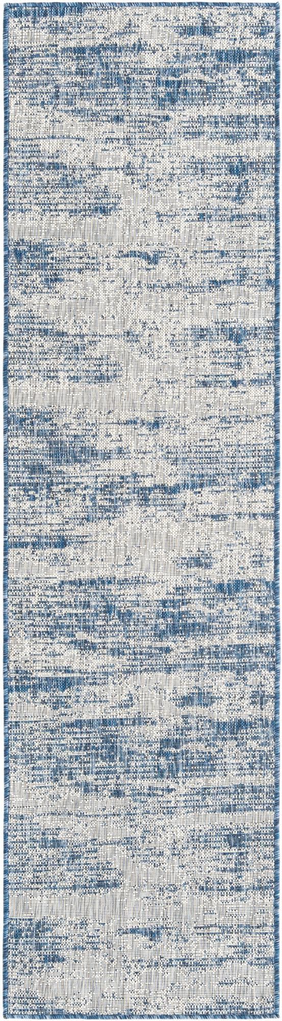 Unique Loom Brown Outdoor Modern Rug - Stylish 3'1" X 5'3" Weather-resistant Design For Patios And Decks Blue  3168338-unique-loom