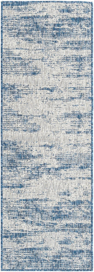 Unique Loom Brown Outdoor Modern Rug - Stylish 3'1" X 5'3" Weather-resistant Design For Patios And Decks Blue  3168339-unique-loom