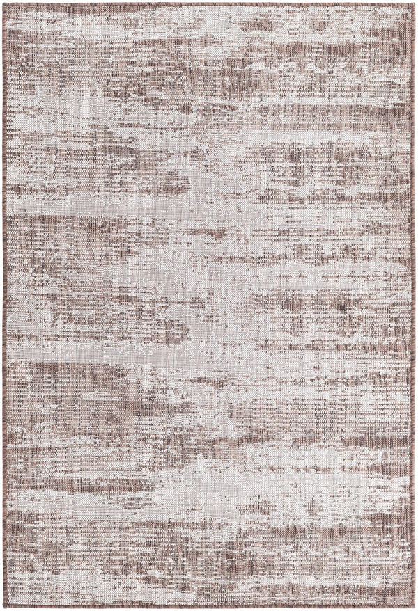 Unique Loom Brown Outdoor Modern Rug - Stylish 3'1" X 5'3" Weather-resistant Design For Patios And Decks Brown  3168344-unique-loom