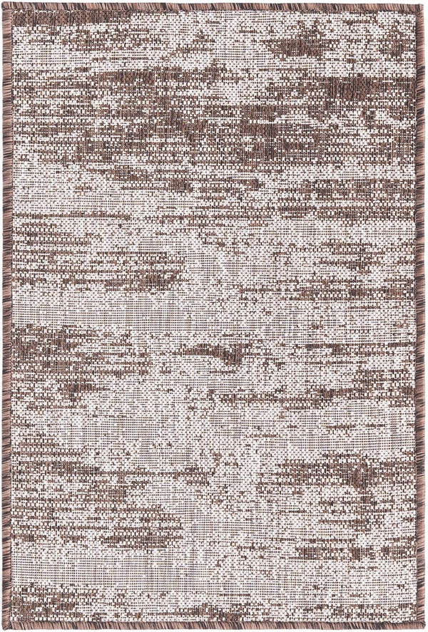 Unique Loom Brown Outdoor Modern Rug - Stylish 3'1" X 5'3" Weather-resistant Design For Patios And Decks Brown  3168347-unique-loom