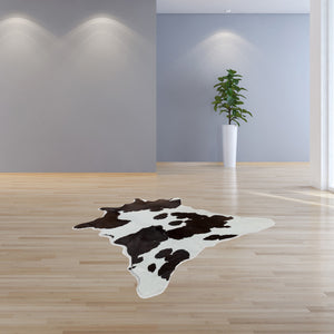 Homeroots 24" X 36" Salt And Pepper, Black And White Calfskin - Area Rug Black,White Cowhide 316835