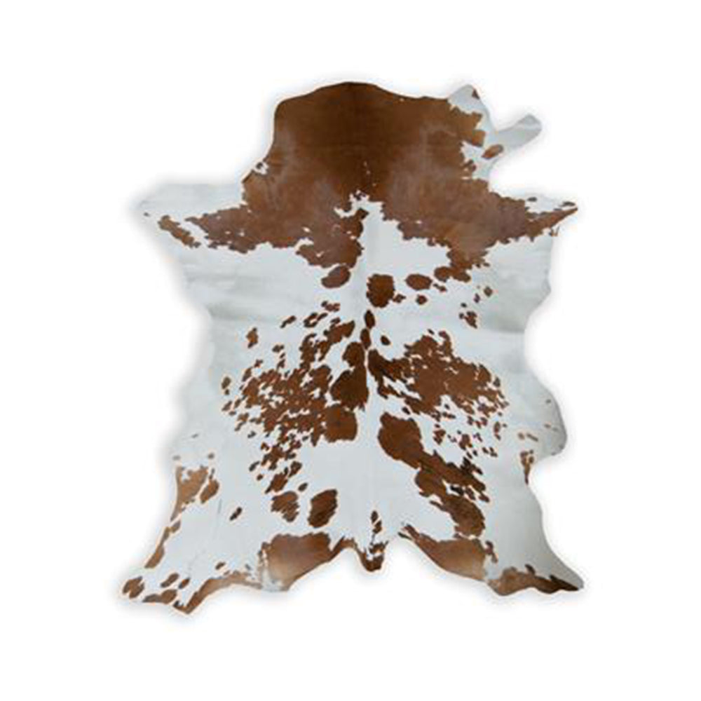 Homeroots 24" X 36" Salt And Pepper, Brown And White Calfskin - Area Rug Brown,White Cowhide 316836
