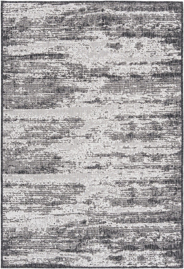 Unique Loom Brown Outdoor Modern Rug - Stylish 3'1" X 5'3" Weather-resistant Design For Patios And Decks Charcoal  3168372-unique-loom