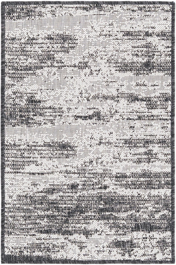 Unique Loom Brown Outdoor Modern Rug - Stylish 3'1" X 5'3" Weather-resistant Design For Patios And Decks Charcoal  3168375-unique-loom