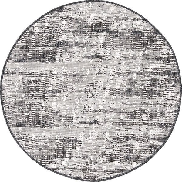 Unique Loom Brown Outdoor Modern Rug - Stylish 3'1" X 5'3" Weather-resistant Design For Patios And Decks Charcoal  3168378-unique-loom