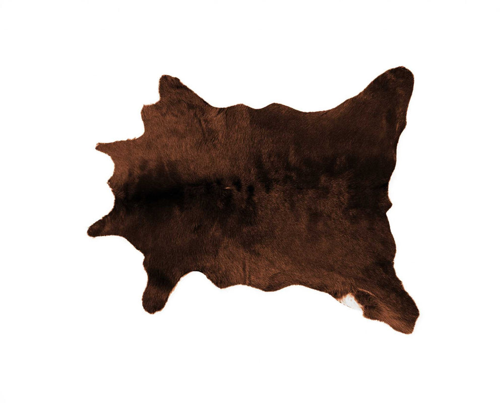Homeroots 24" X 36" Brown Calfskin - Area Rug Brown Cowhide 316837