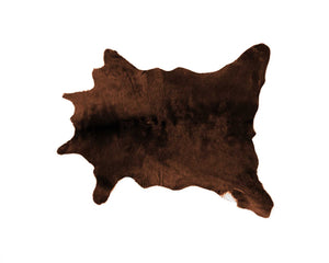Homeroots 24" X 36" Brown Calfskin - Area Rug Brown Cowhide 316837