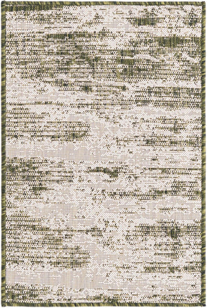 Unique Loom Brown Outdoor Modern Rug - Stylish 3'1" X 5'3" Weather-resistant Design For Patios And Decks Green  3168389-unique-loom