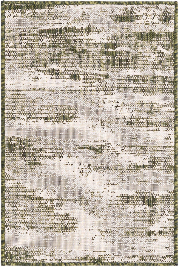 Unique Loom Brown Outdoor Modern Rug - Stylish 3'1" X 5'3" Weather-resistant Design For Patios And Decks Green  3168389-unique-loom