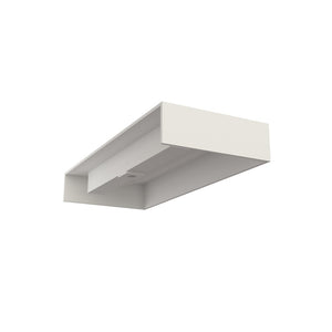 English Elm 42'' Solid Surface Pedestal Basin Matte White Waterfall Edge Sculptural Bathroom Sink T3785P491213