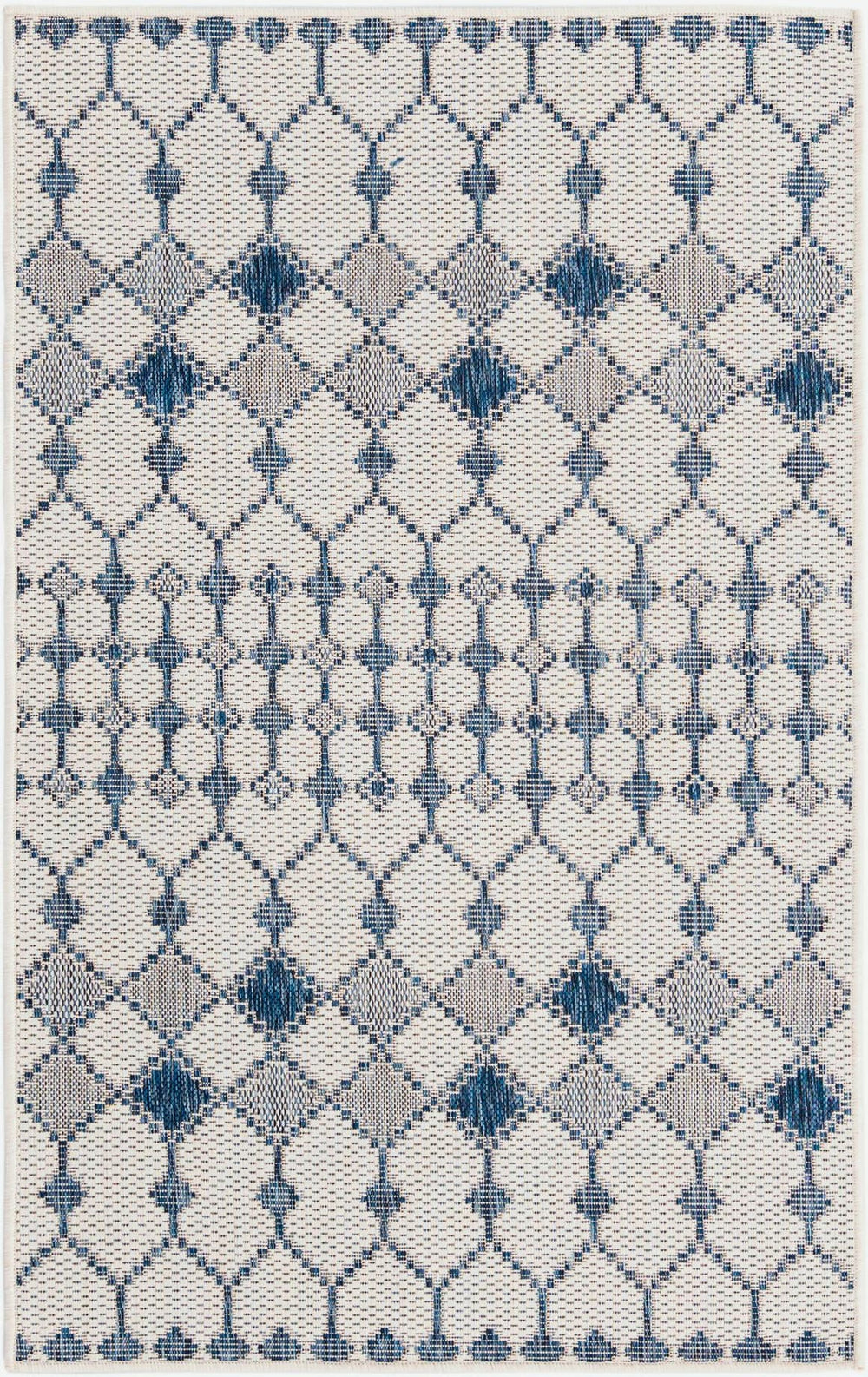 Unique Loom Magenta Outdoor Trellis Rug - Vibrant Weather-resistant Design For Patios And Decks, 3 Feet Round Magenta  3168442-unique-loom