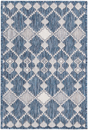 Unique Loom Magenta Outdoor Trellis Rug - Vibrant Weather-resistant Design For Patios And Decks, 3 Feet Round Blue  3168417-unique-loom