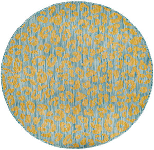 Unique Loom Pink Outdoor Safari Runner - Stylish 2' X 8' Accent Rug Perfect For Enhancing Your Outdoor Space Blue,Yellow  3168602-unique-loom