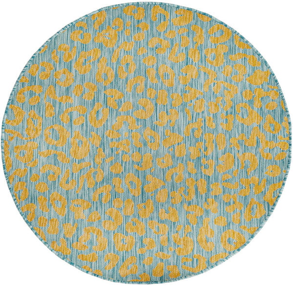 Unique Loom Pink Outdoor Safari Runner - Stylish 2' X 8' Accent Rug Perfect For Enhancing Your Outdoor Space Blue,Yellow  3168602-unique-loom