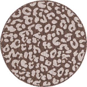 Unique Loom Pink Outdoor Safari Runner - Stylish 2' X 8' Accent Rug Perfect For Enhancing Your Outdoor Space Brown  3168612-unique-loom