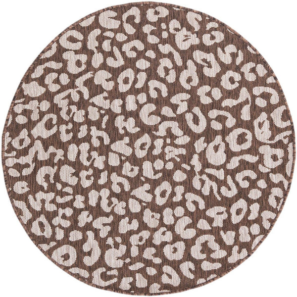 Unique Loom Pink Outdoor Safari Runner - Stylish 2' X 8' Accent Rug Perfect For Enhancing Your Outdoor Space Brown  3168616-unique-loom