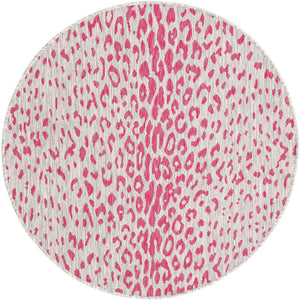 Unique Loom Pink Outdoor Safari Runner - Stylish 2' X 8' Accent Rug Perfect For Enhancing Your Outdoor Space Pink,Gray  3168658-unique-loom
