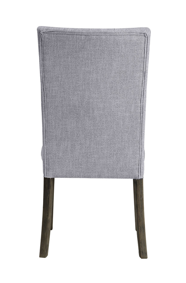 English Elm Merel Gray Linen Armless Parsons Chairs Set of 2 — Tufted High-Back Padded Seats, Gray Oak Legs B2726P345241