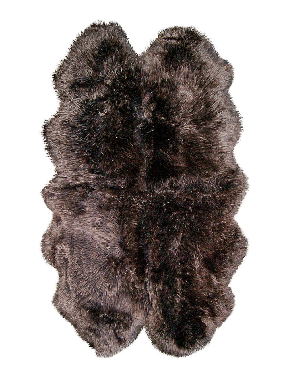 HomeRoots 4' X 6' Genuine Sheepskin Area Rug - Luxurious Softness & Unique Handcrafted Charm for Any Room Chocolate 316897