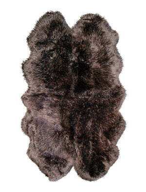 HomeRoots 4' X 6' Genuine Sheepskin Area Rug - Luxurious Softness & Unique Handcrafted Charm for Any Room Chocolate 316897
