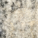 Homeroots Gradient Gray Animal Print Area Rug Gradient Gray Genuine Sheepskin 316900