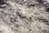 Homeroots Gradient Gray Animal Print Area Rug Gradient Gray Genuine Sheepskin 316900