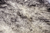 Homeroots Gradient Gray Animal Print Area Rug Gradient Gray Genuine Sheepskin 316903