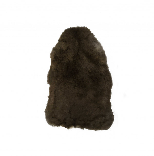 Homeroots 2' X 3' Brown Natural Sheepskin Single Short Haired Area Rug  Genuine Sheepskin 316908
