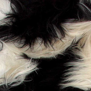 Homeroots 2' X 3' Black And White Spotted Sheepskin Handmade Area Rug  Genuine Sheepskin 316925