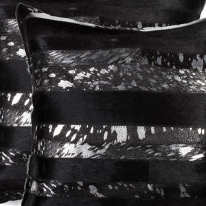 Homeroots Set Of Two 18" Gold And Black Cowhide Throw Pillow Gold,Black  316941