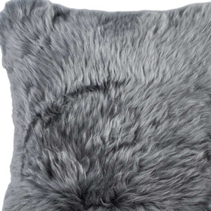 HomeRoots Set of Two 18" Gray Cowhide Throw Pillows - Luxurious Textured Cushions for Stylish Home Décor 316950