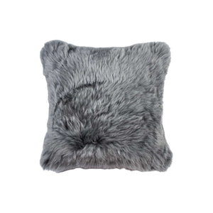 HomeRoots Set of Two 18" Gray Cowhide Throw Pillows - Luxurious Textured Cushions for Stylish Home Décor 316950