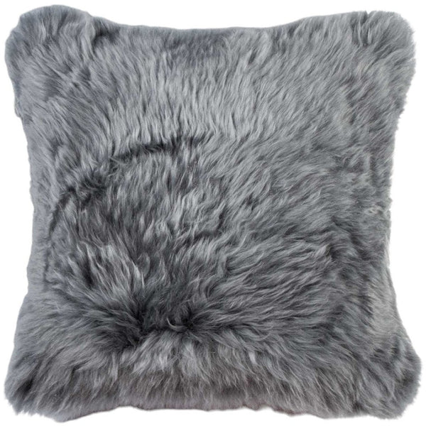 HomeRoots Set of Two 18" Gray Cowhide Throw Pillows - Luxurious Textured Cushions for Stylish Home Décor 316950
