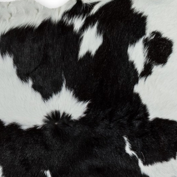 Homeroots 2' X 3' Black And White Cowhide Hand Woven Area Rug Black,White Cowhide 316960