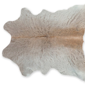 Homeroots 2' X 3' Natural Light Gray Calfskin - Area Rug Grey Cowhide 316983