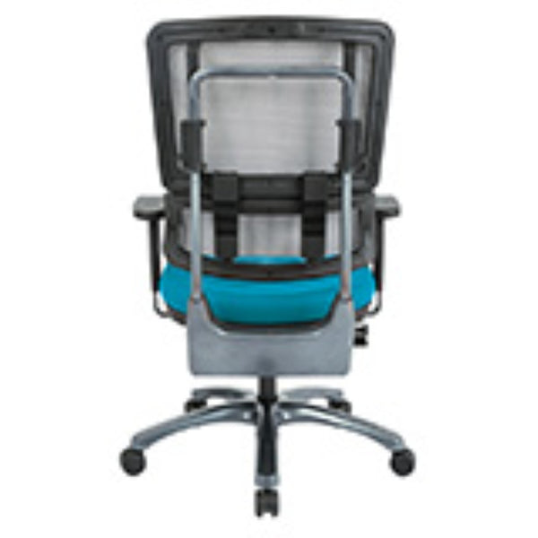 OSP Home Furnishings Vertical Mesh Back Ergonomic Office Chair with Lumbar Support and Titanium Rolling Base 99667T-7