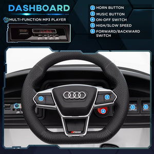 English Elm Aosom Licensed Audi Rs E-tron Gt 12v Kids Electric Ride on Car with Remote Control W2225P217176