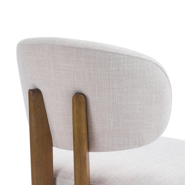 English Elm Christopher Knight Home® - Beige Mid-Century Dining Chairs Set Of 2 - Walnut Frame, Ergonomic Comfort & Timeless Style N768P341563W