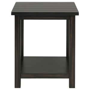 English Elm Castleton Farmhouse Pine Living Room Table Set with Shelves and Drawer Storage B062S01642