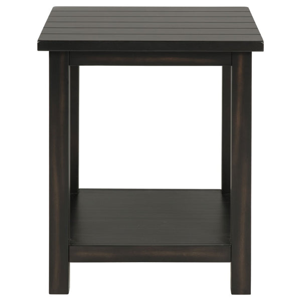 English Elm Castleton Farmhouse Pine Living Room Table Set with Shelves and Drawer Storage B062S01642